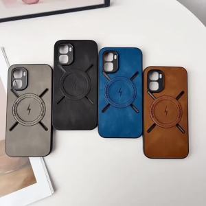 Ốp Lưng Da PU Cao Cấp Hút Từ Tính Cho Oppo Reno14 Pro/F/Pro+ Chống Rơi Thân Thiện Với Da Chống Sốc Thiết Kế Đơn Giản Thời Trang