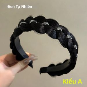 Vòng Đội Đầu Tết Tóc Tổng Hợp Đính Đá Sang Trọng Thủ Công Kiểu Xoắn Phụ Kiện Tóc Thời Trang Dành Cho Trang Phục Thường Ngày