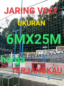 jaring pagar lapangan voli 6mx25m TBEL2MILIpake Lis 3MiLLi