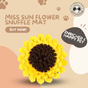 ✅[SG] MISS SUNFLOWER SNUFFLE MAT ★ Nosework Training ★ FREE Enrichment e-Guide Worth $7★ Pet Enrichment ★ SG Stock ★ Kopi Lobang