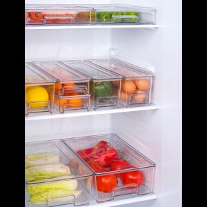 Johor Seller | Fridge Container Food Storage With Lid Container Bekas Peti Sejuk Simpan Sayur Makanan Kitchen Storage