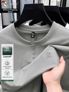 TUCANO | Ice Cool Cotton-Linen Blend Henley Shirt Short Sleeve Round Neck