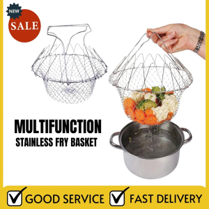 12-in-1 Home fries basket Small fry basket Vegetable fruit filter basket Stainless steel retractable basket Folding fry basket Kitchen tools