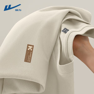 Pure Cotton Long Sleeve T-Shirt Mens Loose Fit Base Shirt Spring 2025 Trendy Brand Casual Top for Youth Letter Print