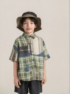 Summer New Dry and Comfortable Stylish Japanese Plaid Short Sleeve Shirt