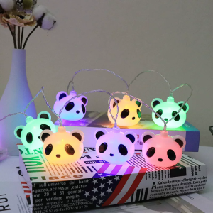 Cute Panda LED String Lights Lovely Fairy Lights Lamp for Bedroom Dorm Window Wall Decor Lovely Animal Twinkle Light