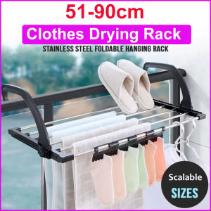Stainless Stee Portable Clothes Drying Rack for BalconyFoldable Railings Windowsill Retractable Radiator Clothes AirerFolding Towel Rack Indoor Outdoor Travel Laundry Rack