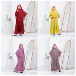 Gamis Syari Anak SALIMA Syari by Hawwaiawa Kids - Hawwa aiwa set anak perempuan REALPIC 100%
