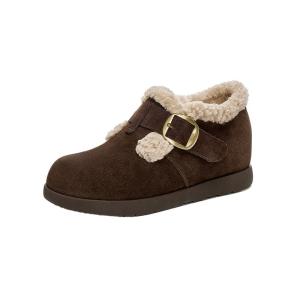 Josiny | Thick Sole Warm Fuzzy Boots Female Slip On