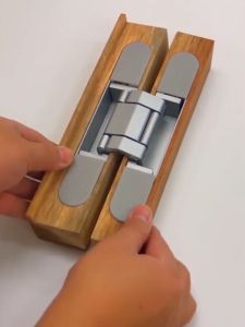 Hidden Hinges Invisible Hinges with Mute Nylon Gasket 180 Degree Swing Hinge for Doors Secret Door Hinges Can bear 35kg