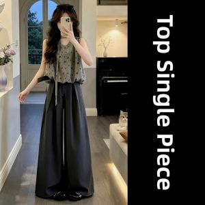 PEIZIXUAN | Aesthetic Summer Style Polka Dot Tops and Wide Leg Pants Set