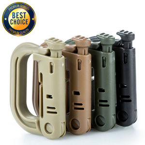 Outdoor GRIMLOC Molle Carabiner D Locking Ring Plastic Clip Snap Type Ring Buckle Carabiner Keychain ITW Fastener Bag Buckle