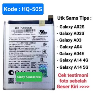 Baterai Batre Samsung A02S A025F A03 A03S A037F HQ50S Original Battery