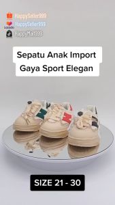 Sepatu Anak perempuan / Laki Laki  Sneakers  Import Motif H Sport Fashion Terbaru BISA COD