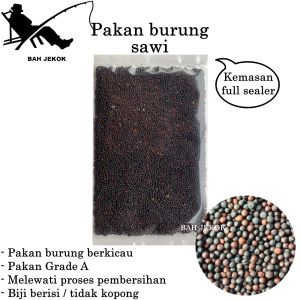Biji sawi untuk pakan burung Lovebird Parkit Kenari Perkutut Finch kualitas vita gacor (1kg)