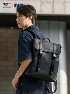 SEPTWOLVES | Leather Business Laptop Backpack Large Capacity