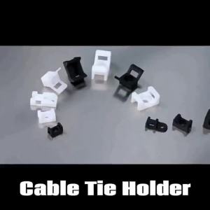 100pcs Plastic Screw Mounted Cable Tie Holder PC Board Screw Fixed Fixing Seat Wire Manager Cable Tie Mount for Home