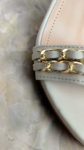 Katerina Fashion High Heels Chunky Plain Chain Sandals For Women K23-93