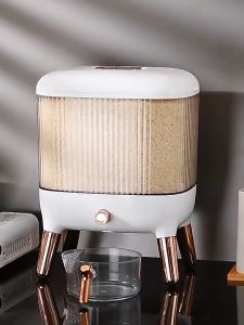 DISPENSER BERAS 10KG KOREA AESTHETIC TEMPAT BERAS DISPENSER RICE BOX CONTAINER INSECT PROOF KITCHEN