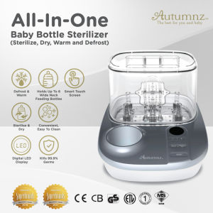 Autumnz All in One Baby Bottle Sterilizer  (Steriliser Dry Warm and Defrost) Sterilizer | Bottle Warmer