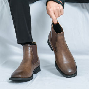 NUDANLAI | Chelsea Boot Business Leather Shoes High Top Slip-On