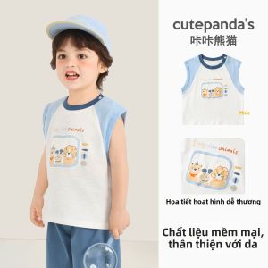 CUTEPANDAS | Áo Măng Tô Không Tay Màu Sắc Cho Trẻ Em Mùa Hè