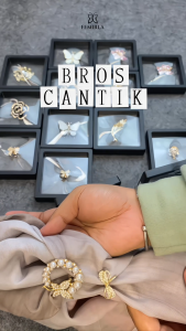 Femirla - Bros Hijab / Brooch Hijab Pin Hijab Premium Bahan Zinc Alloy Ringan dipakai Bonus Box