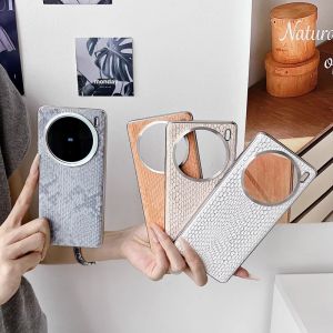For Vivo X100 X100s X200 Pro Ultra Casing Snake Pattern Leather Plated Hard Phone Case Cover