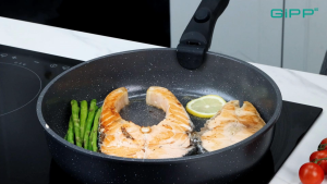 GiPP 7 Pcs Set Peralatan Masak Panci Wajan Cookware Set Granite Anti Lengket Gagang Lepas Pasang Tahan Lama