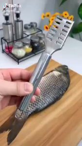 PEMBERSIH SISIK IKAN / SERUTAN PISAU SISIK IKAN STAINLESS STEEL