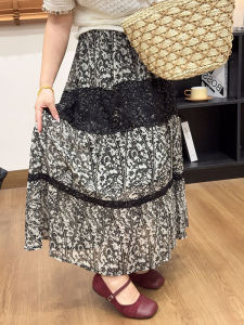 BINKAFENNY | Elegant Black A-Line Mini Skirt Womens Fashion Summer High Waist Long Lace Paneling Design Stylish Attractive Beautiful Dress