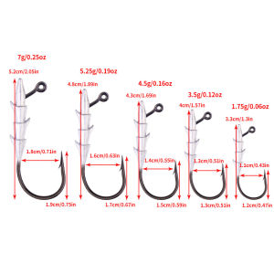 ตะขอเบ็ดตกปลาแบบลอยน้ำ 5 ชิ้น น้ำหนัก 1.5-7 กรัม หัวจิ๊ก ตะขอจิ๊กกิ้ง เหล็กกล้าคาร์บอนสูง ตะขอเบ็ดตกปลาขนาดเล็ก สำหรับปลาแบสและปลาเทราต์