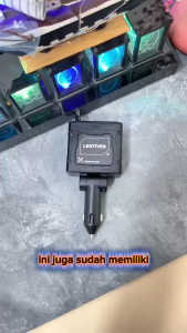 WANKEI LENTIVEN Car Charger Colokan Mobil 4 Ports PD 120W USB Type C & Lightning Fast Charging Qualcomm 3.0 CARX3