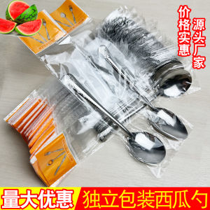 Thìa Thép Không Gỉ Dài Tay Cầm Hình Quả Dưa Chuột Dùng Cho Nhà Hàng Ăn Trưa Học Sinh Nhà Ăn Công Nghiệp Dụng Cụ Ăn Uống