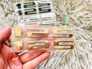 Tem nổi nhựa cứng Số 125 dán AB 2024-2025 sắc nét (giá 1 cặp)