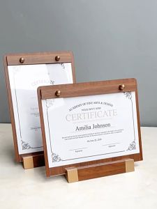 A4/A5 Restaurant Desktop Display Billboard Milk Tea Shop Wooden Menu Price Sign Display Board
