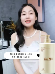 LYDIMOON Goat Milk Niacinamide Whitening Shower Gel Body Wash 800ml Moisturizing Refreshing Deep Clean Gentle For All Skin Types