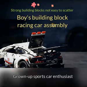 1:14 Porsche Racing Car Building Blocks Toy with Remote Control System Large Model Boys Toys Gift