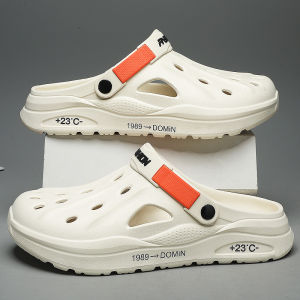 Hole Shoes Mens Summer Outwear Non-Slip Deodorant Shit Feeling Sports Net Red Closed Toe Dual-Use Sandals Driving Slippers