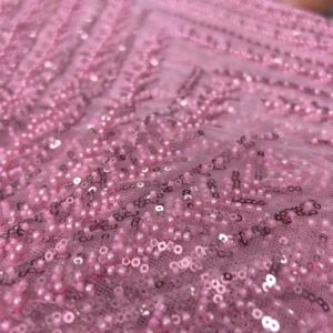 SJD LACE African Beaded Lace Fabric French Tulle Embroidery Lace 2024 High Quality Nigerian Beads For Women Wedding Dresses 3980