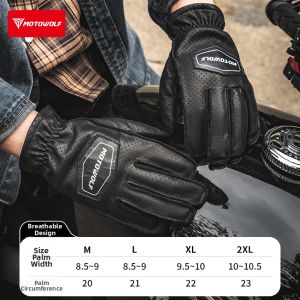 Motowolf | Retro Anti-slip Four Seasons Riding Gloves