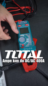 Ampe kìm đo DC/AC 400A TOTAL TMT762002 đo điện vạn năng kèm 2 pin AAA LR03 hiển thị 4000 số đếm
