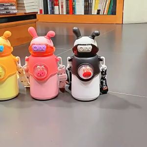 Botol Minum Anak Lucu 600ML Sedotan dan Tali Gratis BPA Free 372 XOICE KUPING PENDEK