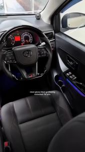 Perodua Universal GR Steering Wheel High Performance Piano Black Carbon Plug and Play