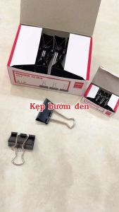 (Hộp 12 Chiếc) Kẹp Giấy Tài Liệu Deli Kẹp Bướm Văn Phòng Phẩm Học Sinh Văn Phòng