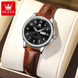 OLEVS | Đồng Hồ Thạch Anh Thời Trang Nữ OLEVS Lịch Kép Dạ Quang Kim Đồng Hồ Chống Thấm Nước Dây Thép Không Gỉ Thanh Lịch Thông Thường Đồng Hồ Đeo Tay