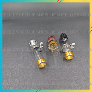 Motorcycle Air Filter Drain Tube Alloy Oil Catch Tank Transparent Universal Fit Durable