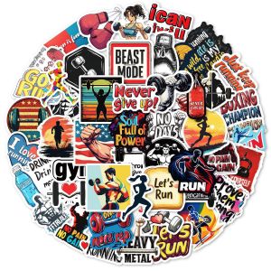 50 Pcs Cool Fitness Boxing Doodle Stickers Pack for Guitar Suitcase Helmet Skate Wardrobe Bottle Phone Laptop Waterproof Decals