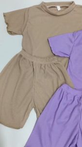 Set Anak Leony / Setelan Anak Perempuan Ruffle Kriwil RIB 1-5 thn