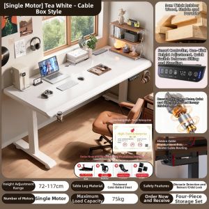 Electric Height Adjustable Wooden Desk